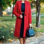 palton dama rosu