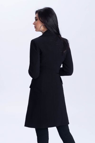 palton elegant negru