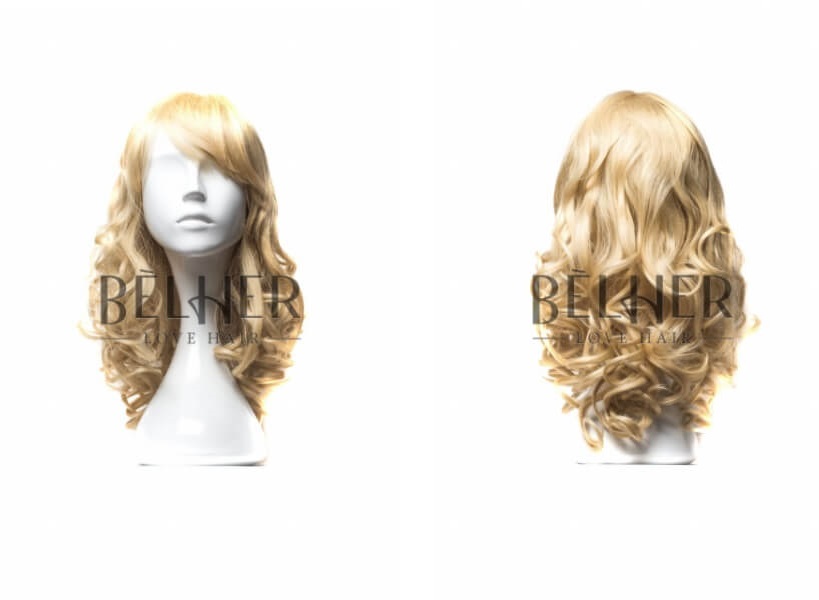 peruca naturala-blond-cenusiu ondulat ieftina