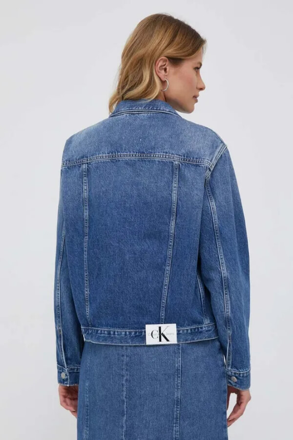 geaca de blugi femei albastra Calvin Klein Jeans