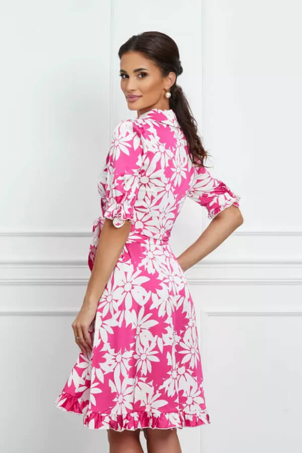 rochie vaporoasa de zi cu imprimeuri din satin rochie vaporoasa de zi cu imprimeuri din satin