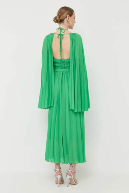 rochie de ocazie din matase verde lunga in cos Beatrice B