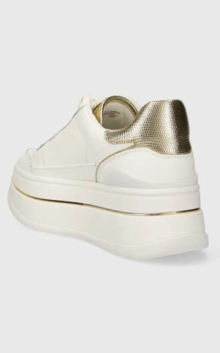 sneakers din piele cu platforma Michael Kors Hayes alb