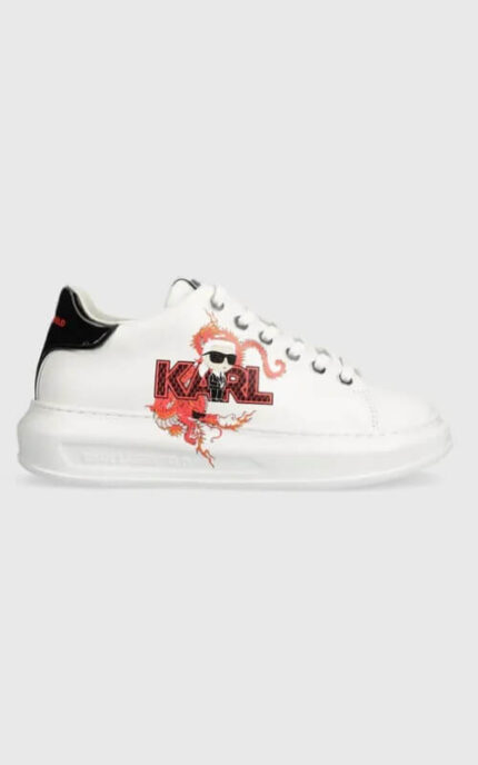 Karl Lagerfeld sneakers din piele KAPRI CNY alb