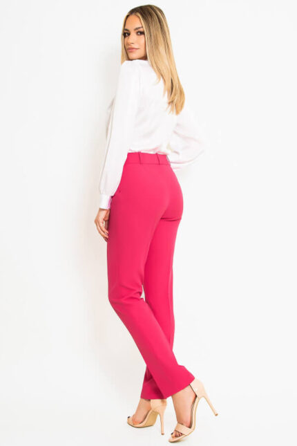 pantaloni dama casual-office roz