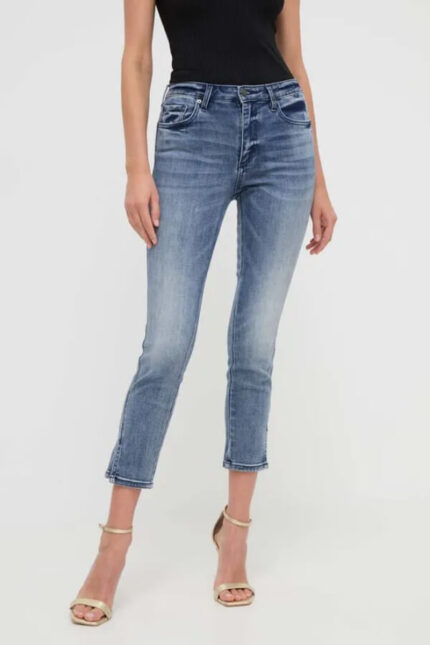 jeansi femei Armani Exchange elastici cu fason skinny si talia joasa