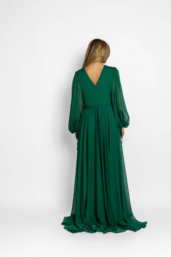 rochie verde voal fluid xxl rochie verde voal fluid xxl