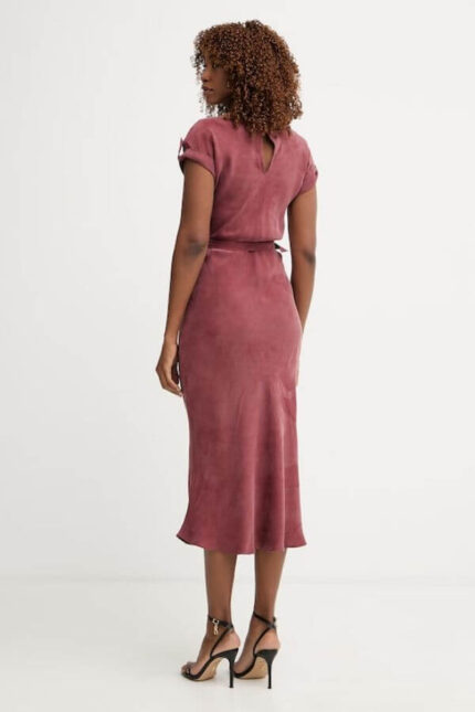 rochie burgundy eleganta intalniri afaceri