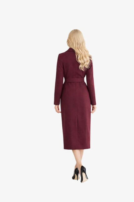 palton de iarna elegant cu rever lat