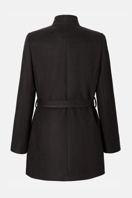 palton dama scurt modern negru