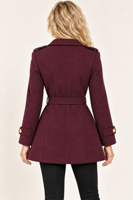 paltonas elegant bordo cu cordon
