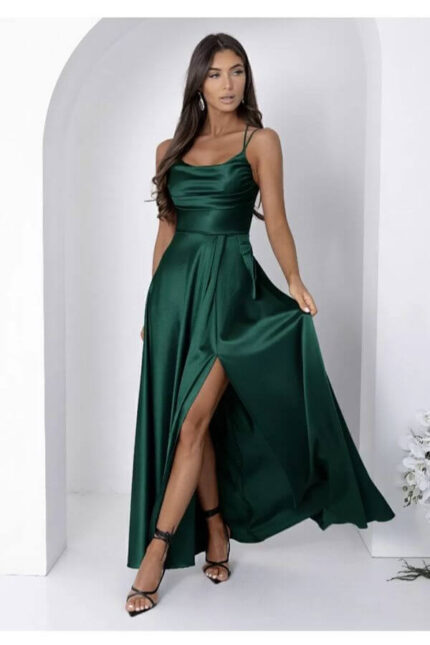 rochie verde inchis pentru nunta