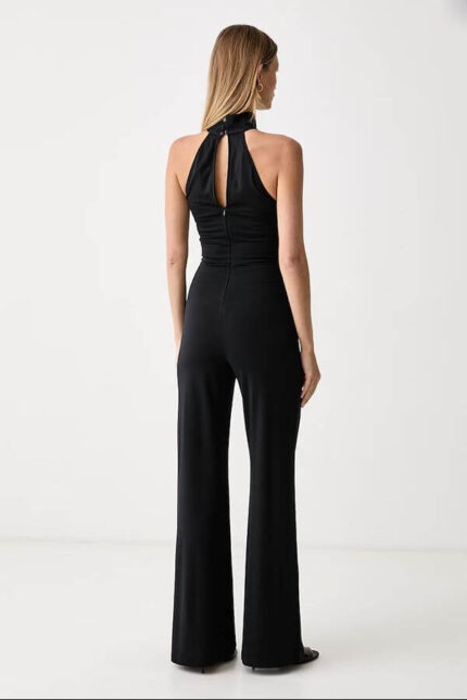 salopeta neagra eleganta de ocazie